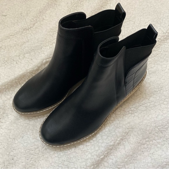 Dolce Vita Rielle Slip On Rancher Ankle Chelsea Boot black/tan Sz 9.5 - Picture 2 of 8